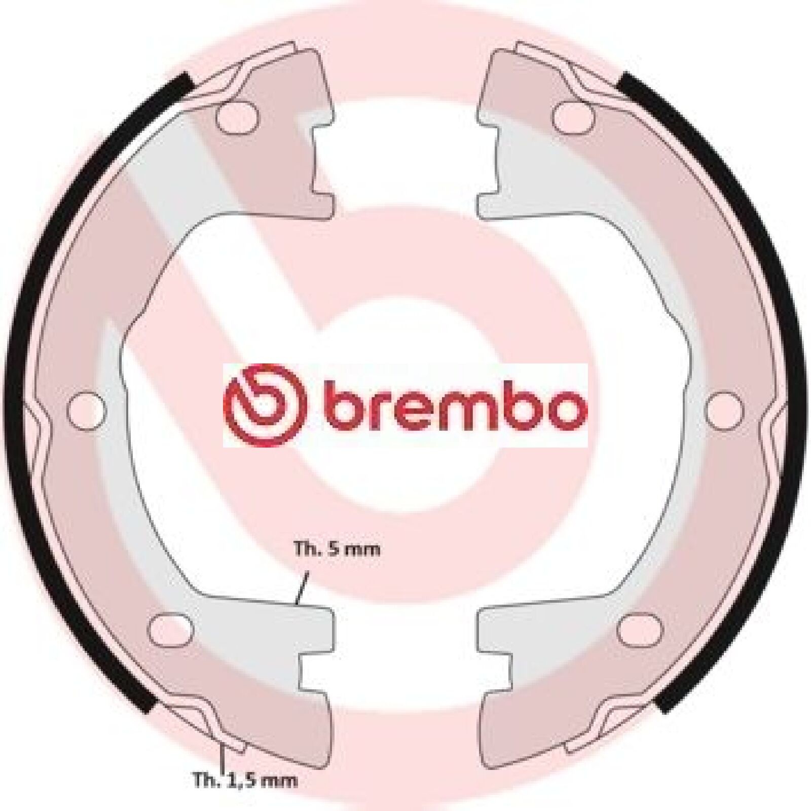 Brembo SA6506 Bremsbacken für Handbremsen, Anzahl 4 | Kompatibel mit: IVECO DAILY II Bus, DAILY II Kasten, DAILY II Kipper, DAILY II Pritsche/Fahrgestell, DAILY III Bus - Bild 2