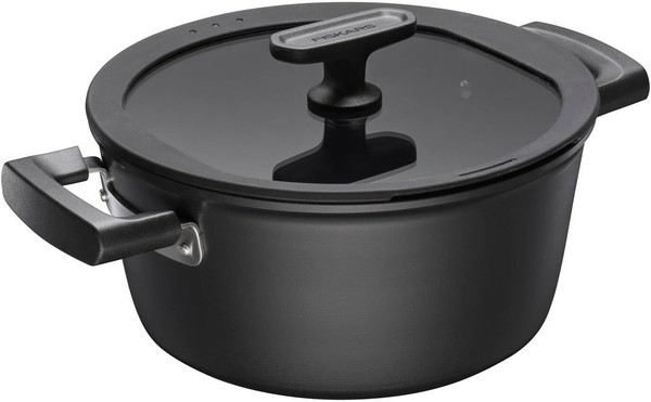 Fiskars Kasserolle Mit Deckel, Hard Face, Durchmesser 22 Cm, FüLlmenge: 3,5L-image