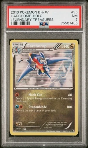 Pokemon TCG - PSA 7 Garchomp #96 Legendary Treasures Holo Rare