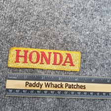 Vintage Honda Patch Gold Tab Motorcycle Biker Car Auto 70s 80s Racing E1