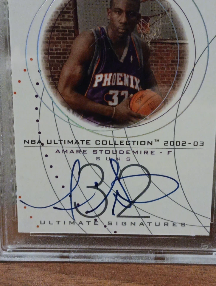 2002-03 Upper Deck Ultimate Collection Autograph #AS-S Amare Stoudemire PSA 9 - Image 2 of 4