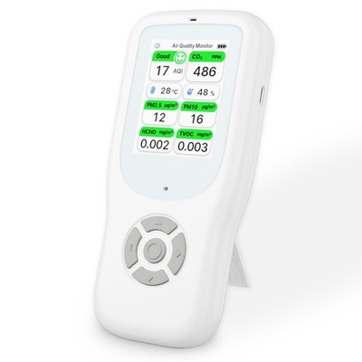 Air Quality Monitor 11-in-1 Real-Time AQI CO2 PM2.5 PM10 - Indoor Air Testing