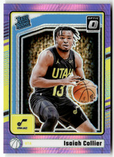 Panini Donruss Optic NBA 2024-25 No. 295 Isaiah Collier Rated Rookie Pink Hyper