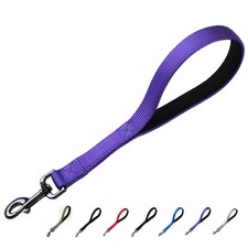 Advanced 12 Inches Nylon Short Dog Leash with Heavy Duty Clasp and Comfortabl...