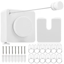 Retractable Clothesline Heavy Duty, Non-Sagging Indoor/Outdoor Clothes Line R...