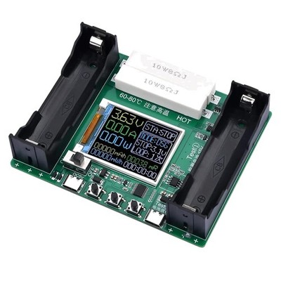 Batterietester Modul für Lithium-18650 Akkus mit LCD Display, Innenwiderstand