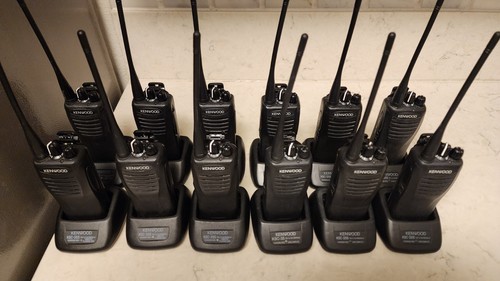LOT OF 12 Kenwood TK-3402U-K UHF Transceiver Two-Way Radio w/ Ksc 35 Chargers