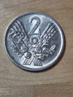 Poland 2 Zlotys coin, 1974. Y# 46, aluminum. The White Eagle coat of arms. — photo 3