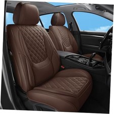 Car Seat Covers Full Set Brown,Luxury Faux Leather Car Seat Brown-Full Set