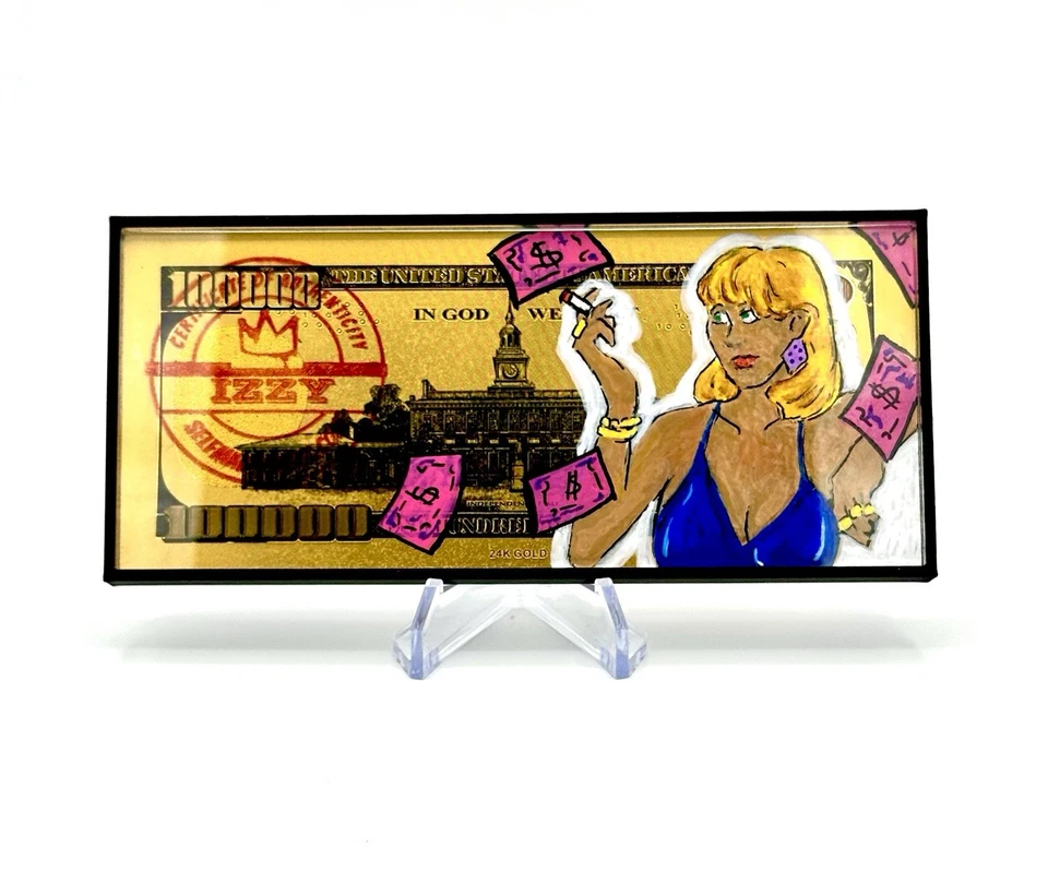 BUFANDA CHAPADO EN ORO Dinero Arte Delantero y Trasero Diseños Personalizados Foto 2 de 4