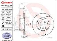 2Er Pack - Bremsscheibe 09.9750.11 Brembo FüR BMW