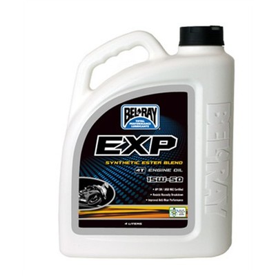 Bel-Ray EXP Synthetic Ester Blend 4T Engine Oil 15W-50 - 4/Liter 99130-B4LW
