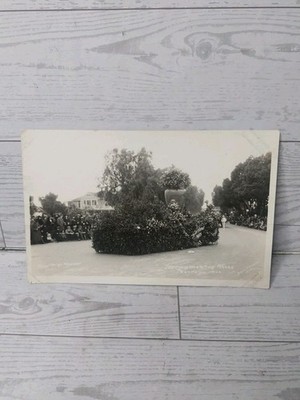 ANTIQUE 1922 TOURNAMENT Of ROSES PASADENA PARADE FLOAT POSTCARD UNPOSTED 