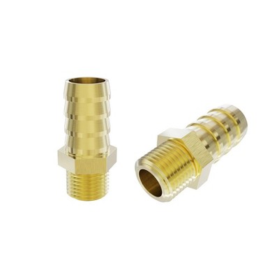 2 PCS M10-1.5 Male to 10mm ID Brass Hose Barb Fitting Thread Adapter