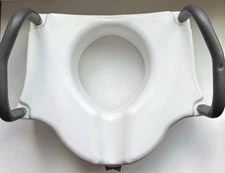 Drive Medical RTL12027RA 2-in-1 Raised Toilet Seat With Removable Padded Arms