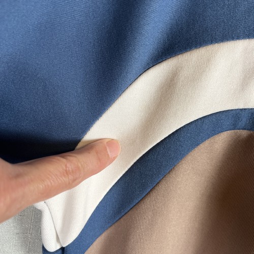 Vintage Adidas Trainingsjacke Herren klein blau grau Trefoil Full Zip 80s Colorblock - Bild 10 von 10