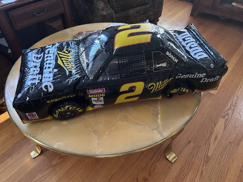 Vintage 1990s Miller Genuine Draft Inflatable Racecar