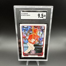 2012 Bowman Rookie Card Bryce Harper #10 SGC 9.5 Rookie Nationals. rookie card picture
