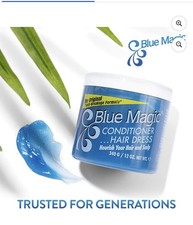 Blue Magic Conditioner Hair Dress 12 oz Anti-Breakage Nourishing Cream