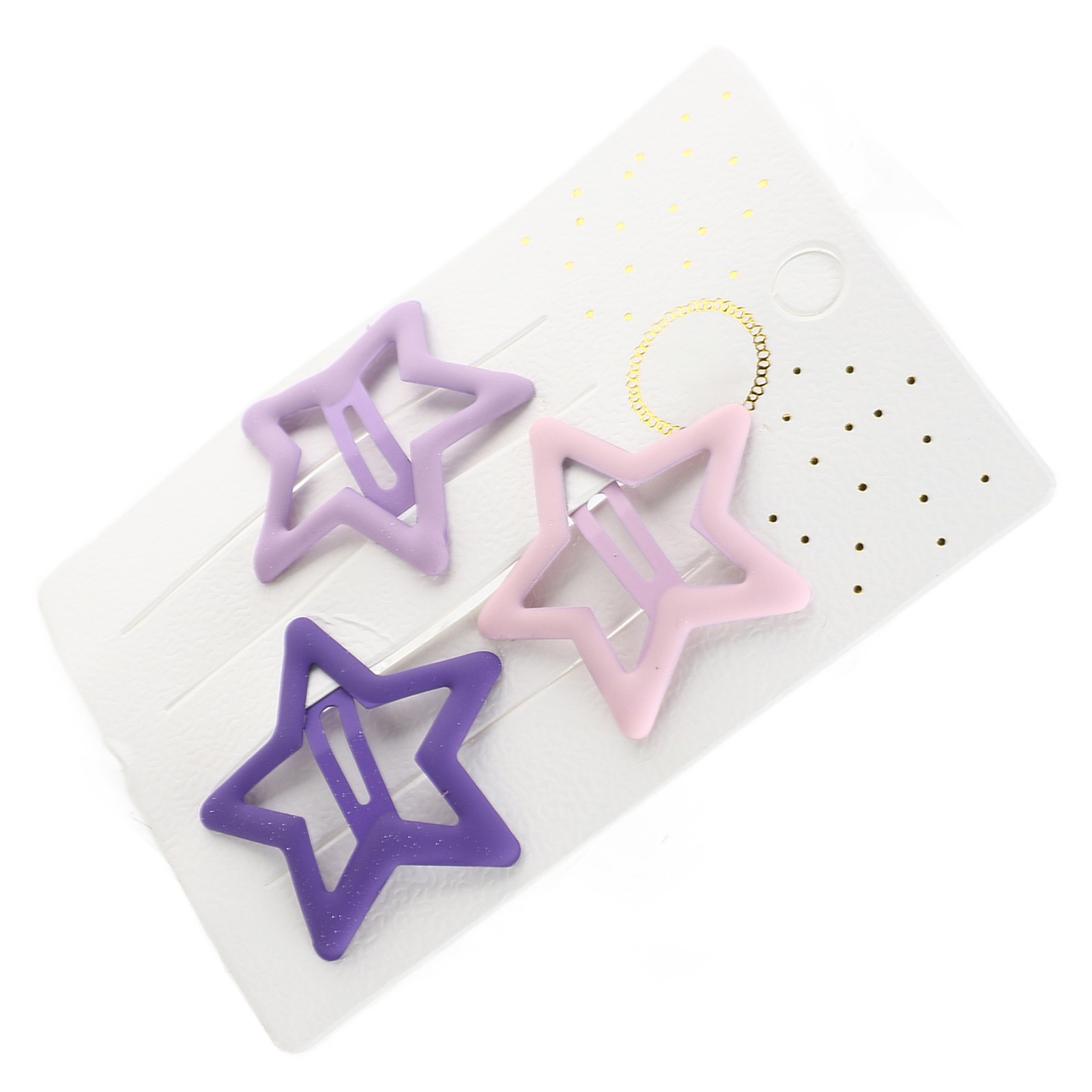 Star Snap Hair Clips Hollow Star Hair Barrettes Mixed Color Cute Hairclips