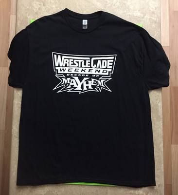 WrestleCade T-Shirt Size XL Black Decade of Mayhem Shirt NC Wrestling Convention