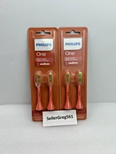 Philips One Brush Heads by Sonicare 2-2 Packs Miami Coral Replacement Toothbrush