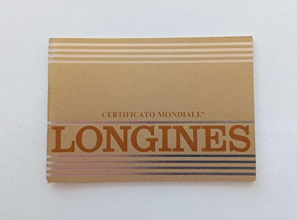 Folleto de garantía LONGINES (sin escribir)