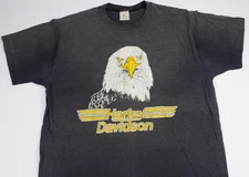1980s Harley-Davidson T-Shirt Eagle Orange Virginia Waugh Enterprises Vintage