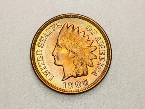 1906 1C INDIAN HEAD ONE CENT GEM BU