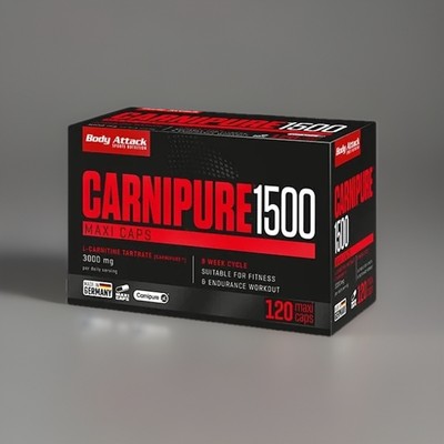 Body Attack Carnipure 1500   120 Kapseln   3000 mg L-Carnitin Tartrat