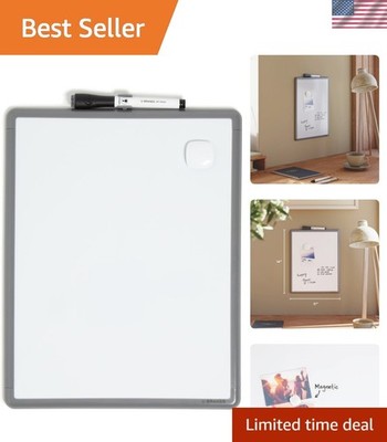 Portable 11'' x 14'' Magnetic White Board with Accessories - Organize with Style