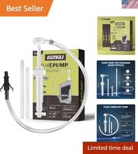 Multi-Use Fluid Pump for Quart Bottles - Easy Fluid Transfer with 3rd Adapter