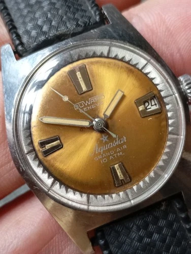 *Aquastar* "Grand ' Air" 1713 Skin-Diver Watch Vintage Automatic 64s