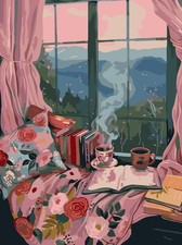 Paint by Numbers for Adults Beginner, Window Landscape Paint by Number Kits o...