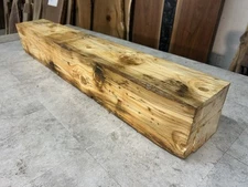 Knotty Wormy Pine Wood Beam/Fireplace Mantel/Hand Hewn/White Pine Mantle Beam