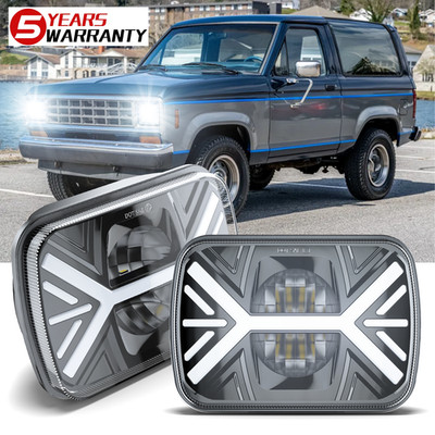 5x7''7x6'' LED Headlights Fits Ford Bronco 1978 1979 1980 1981 1982 1983 1984-86