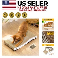 Durable Cat Scratcher Pad - Double-Sided Corrugated Board for Active Medium Cats