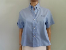 NWT PRADA Light Blue Embroidered Oxford Shirt...