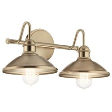 Clyde 2 Light Vanity Light by Kichler - 45944CPZ - Champagne Bronze Finish