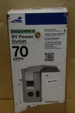 MIDWEST U055C010P 50-20 Amp RV Power Outlet Panel, Surface Mount 120/240 V, New