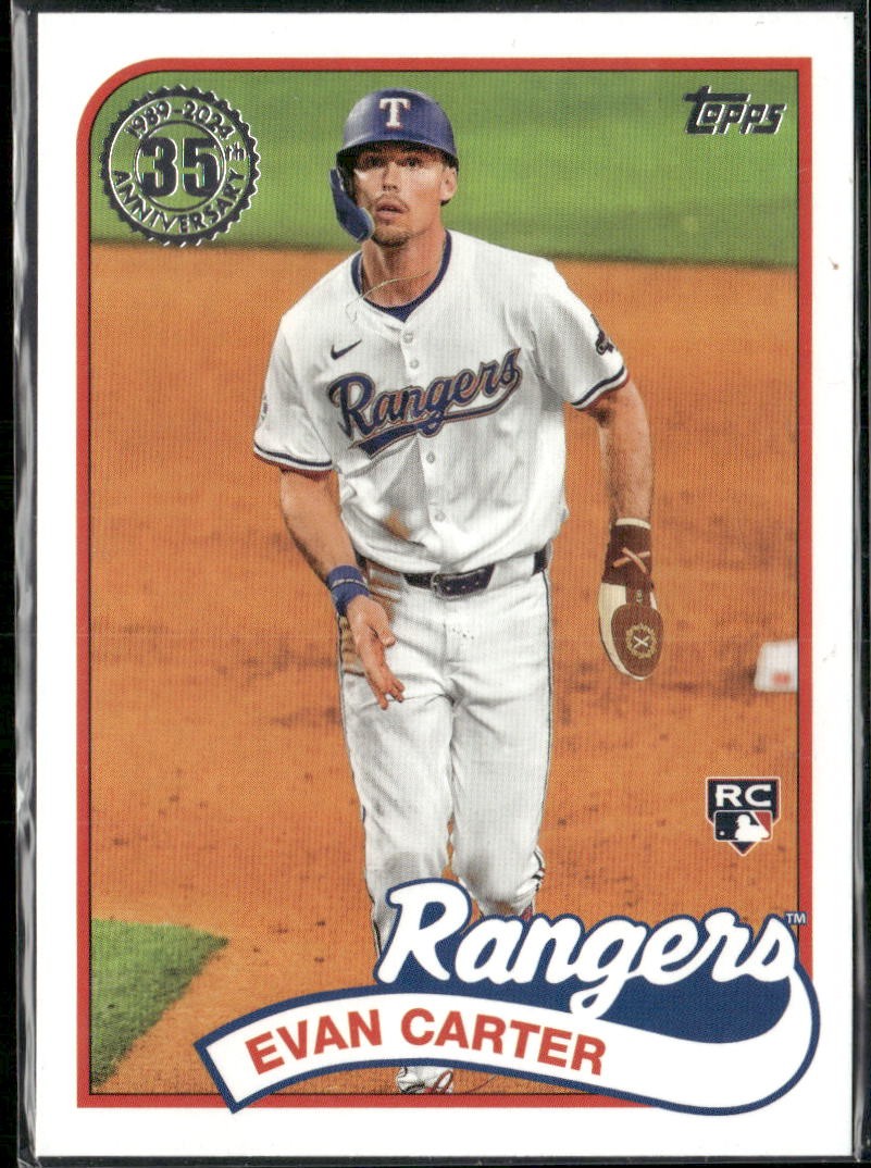 2024 Topps Update #89US-49 Evan Carter 1989 35th Anniversary RC Rookie Rangers