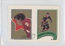 1987-88 O-Pee-Chee Album Stickers Jim Sandlak Al MacInnis #135-123 HOF 0au4