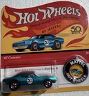 1/64 Hot Wheels 2018 50th Anniversary Originals '67 Camaro Blue Redline Button.