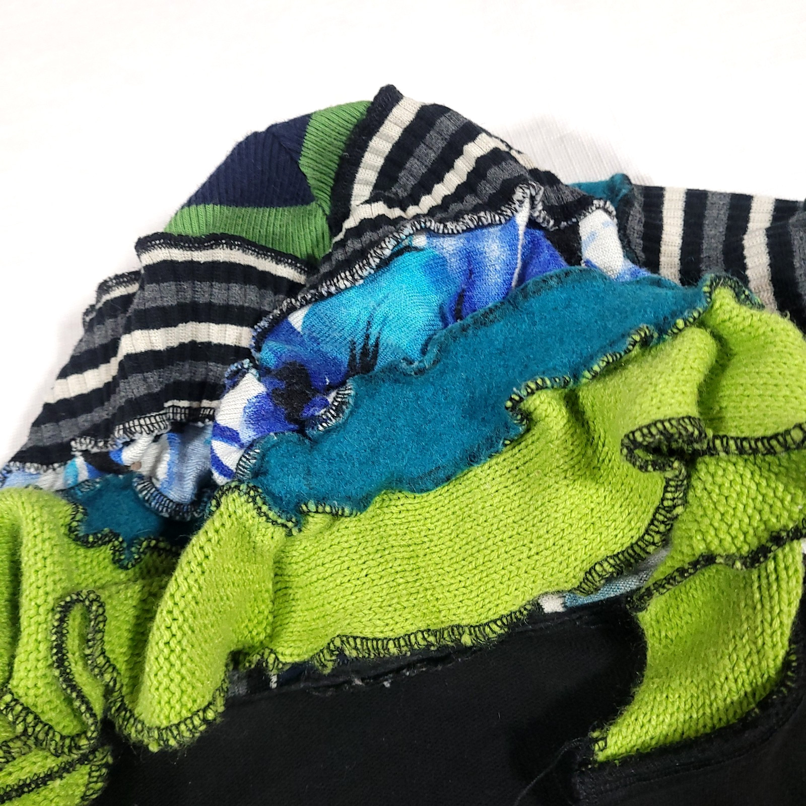 Patchwork Pixie Elf Liripipe Hood Cardigan Croppe… - image 6