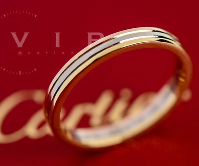 CARTIER TRINITY VENDOME LOUIS BAGUE RING EHERING TRAURING 18K TRICOLOR GOLD °51 - Bild 1 von 4