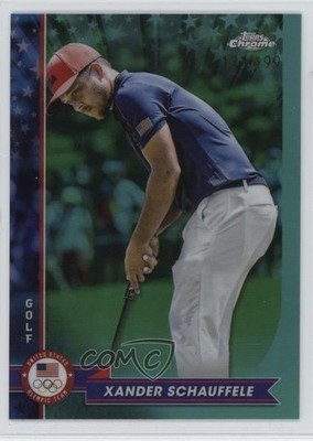 2024 Topps Aqua Refractor 122/199 Xander Schauffele #50 Rookie RC 15wb