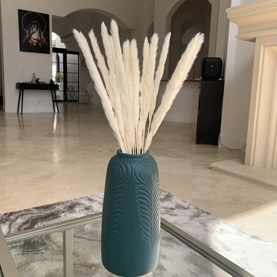 15 Stems Natural White Dried Pampas Grass Fluffy Reed Home Wedding Decor