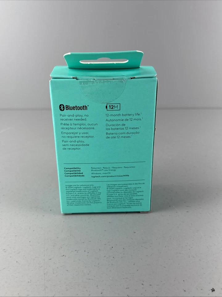 Logitech M196 Bluetooth Wireless Mouse For Windows & MacOS Laptop Computer - Image 3 of 4