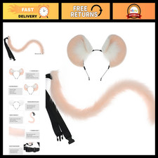 Mouse Ears Headband  Tail Costume Kit for Adults - Halloween Party Cosplay Acce