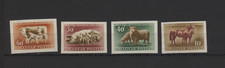 S59470 HUNGARY 1951 MNH** Animaux domestiques 4v Sans perforation